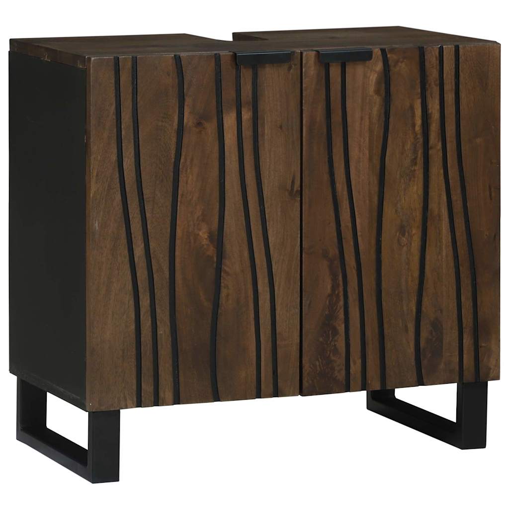 Bathroom Furniture Set 2 pcs Walnut Brown 62 x 33 x 58 cm